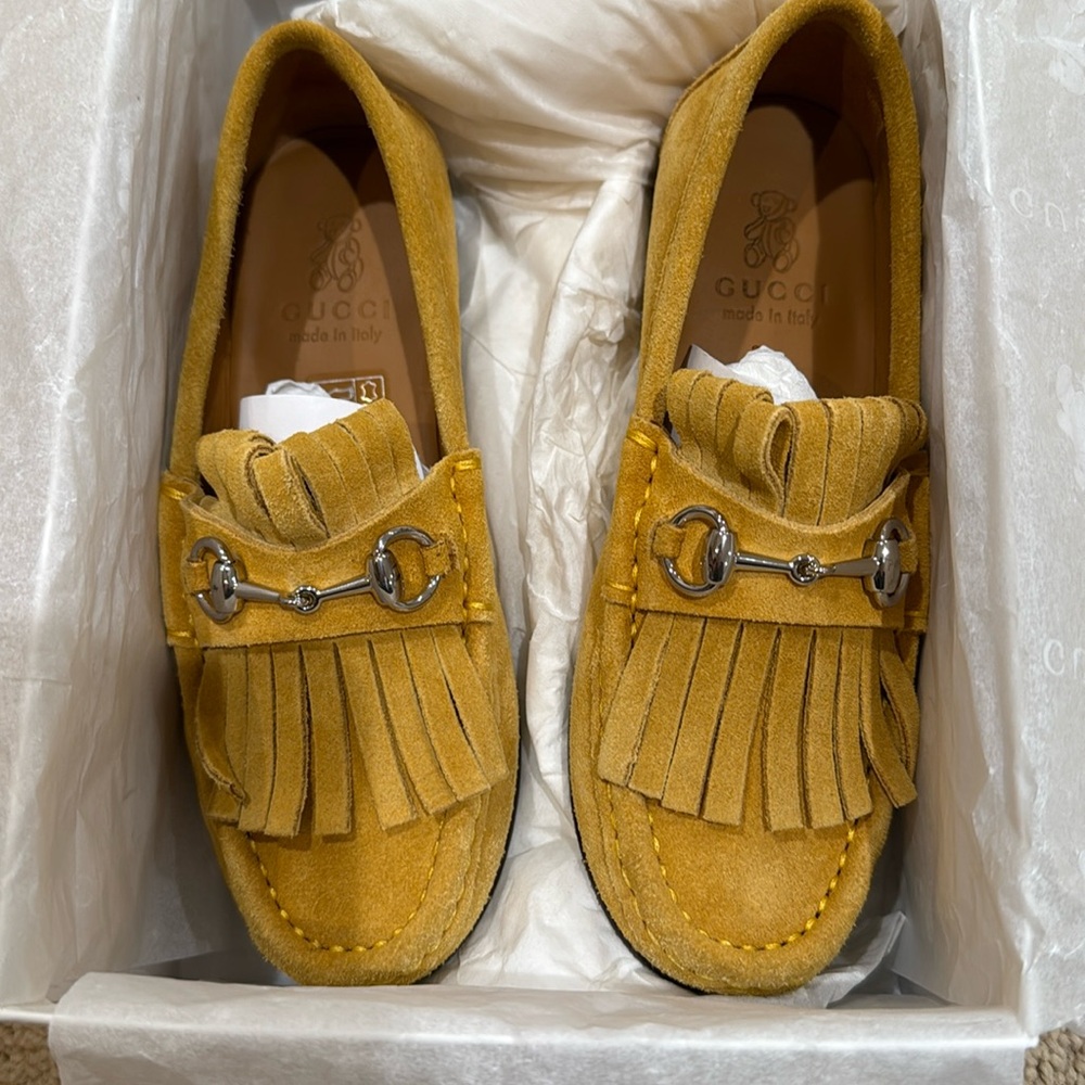Gucci Kids horsebit loafers - size 31